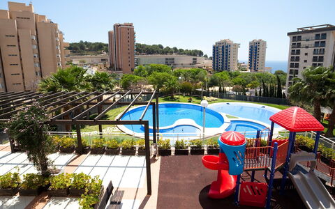 Calpe Calp 907: Propiedad, Piscina, Edificio, Condominio, Bienes Raíces, By, Cielo, Asentamientos Humanos, Arquitectura, Departamento