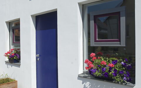 Albergo Centro: Flor, Planta, Edificio, Ventana, Madera, Rectángulo, Puerta, Maceta, Casa
