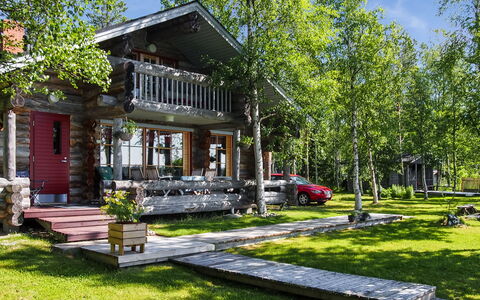 Alakitkajärvi, Takkusalmi: Edificio, Madera, Casa, Casa, Cabaña, Techo, Vía Muerta, Porche, Cuarto De Troncos, Edificios Del Jardín