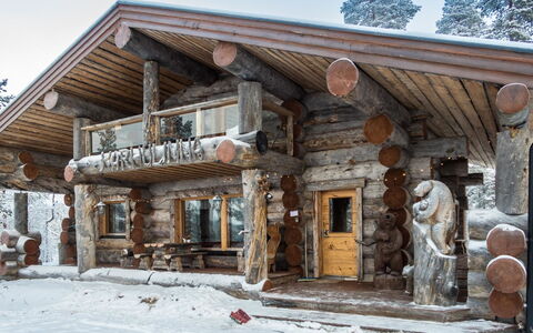 Karhulinna: Madera, Nieve, Cabaña, Invierno, Techo, Casa, Congelación, Cuarto De Troncos, Vía Muerta, Pendiente