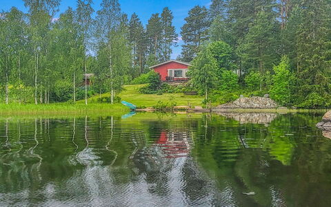 Ellilä: Agua, Verde, Árbol, Naturaleza, Paisaje Natural, Casa, Banco, Verano, Cabaña