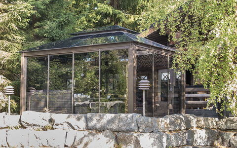 Tahkonbalju: Edificios Del Jardín, Sombra, Estructura Al Aire Libre, Material Natural, Pabellón, Jardín, Kiosko, Paisajismo, Pérgola, Diseño