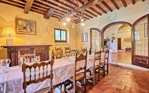 Villa Campogialli: Propiedad, Habitación, Edificio, Comedor, Restaurante, Bienes Raíces, Techo, Diseño De Interiores, Mueble, Inmuebles