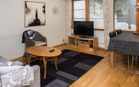 Karhunvartijan Linna B11: Piso, Mueble, Suelo, Diseño De Interiores, Madera, Techo, Suelos De Madera, Departamento, Sala, Habitación