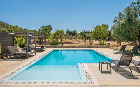 Cas Ciutada: Piscina, Agua, Mueble Para Exteriores, Recurso, Mueble, Sunlounger, Material Compuesto, Eco Hotel, Sombra, Silla
