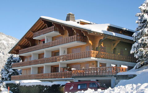 La Haute Cîme 16: Cielo, Nieve, Edificio, Propiedad, Ventana, Montaña, Árbol, Casa, Pendiente, Bienes Raíces